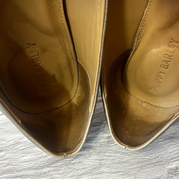 Poppy Barley Gold Metallic Leather Loafer Slides - Picture 9 of 16